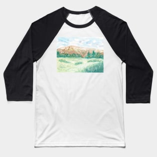 Watercolor Mountain Baseball T-Shirt